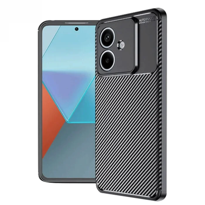 BUĞZ Oppo A3 Kılıf Auto Focus Karbon Kapak - Siyah