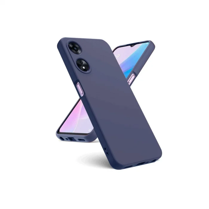 BUĞZ Oppo A38 Kılıf First Silikon - Lacivert