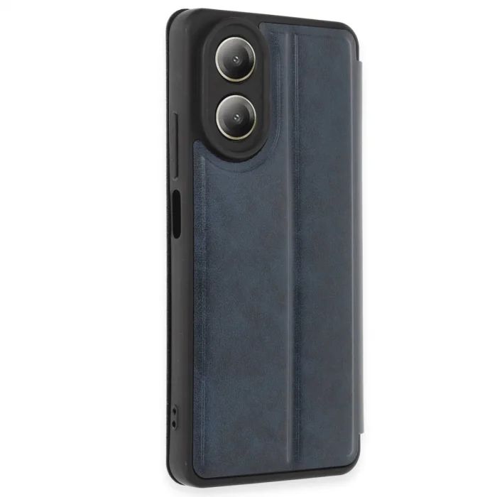 BUĞZ Oppo A38 Kılıf Flip Cover - Lacivert