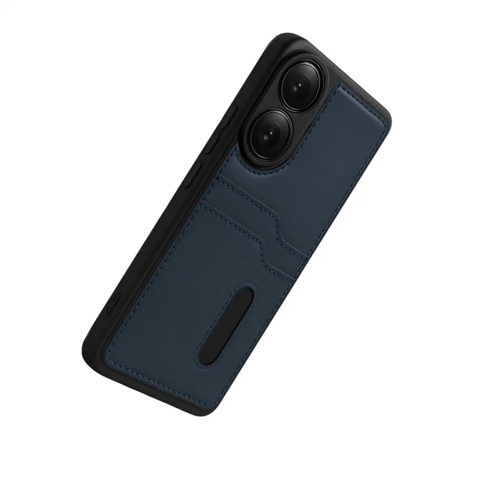 BUĞZ Oppo A38 Sara Kartvizitli Deri Kılıf - Lacivert