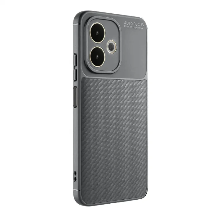 BUĞZ Oppo A5 Pro 4g Kılıf Auto Focus Karbon Kapak - Gri