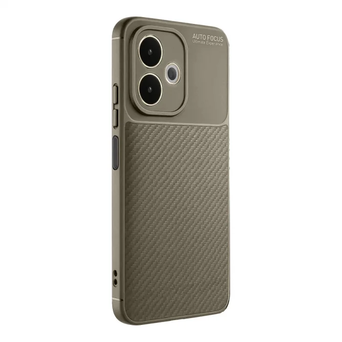 BUĞZ Oppo A5 Pro 4g Kılıf Auto Focus Karbon Kapak - Kahverengi