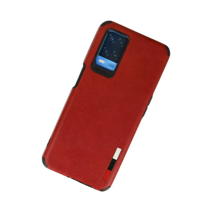 BUĞZ Oppo A54 4g Kılıf Loop Deri Silikon - Kırmızı