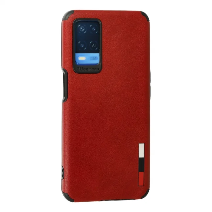 BUĞZ Oppo A54 4g Kılıf Loop Deri Silikon - Kırmızı