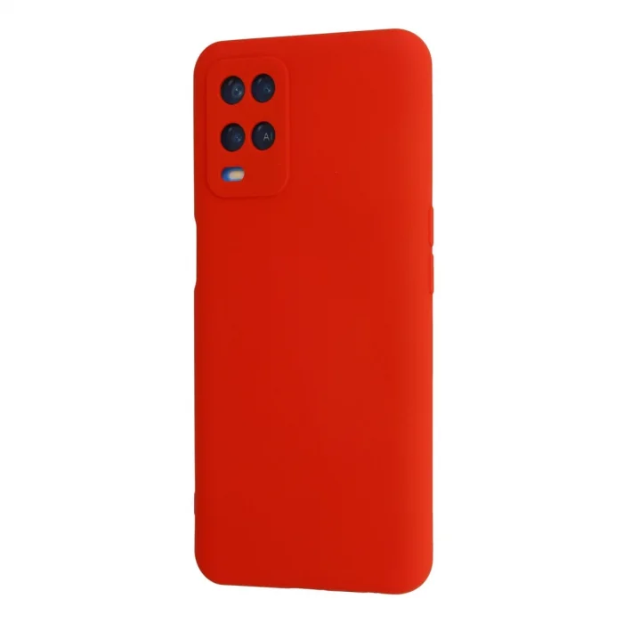 BUĞZ Oppo A54 4g Kılıf Nano İçi Kadife Silikon - Kırmızı