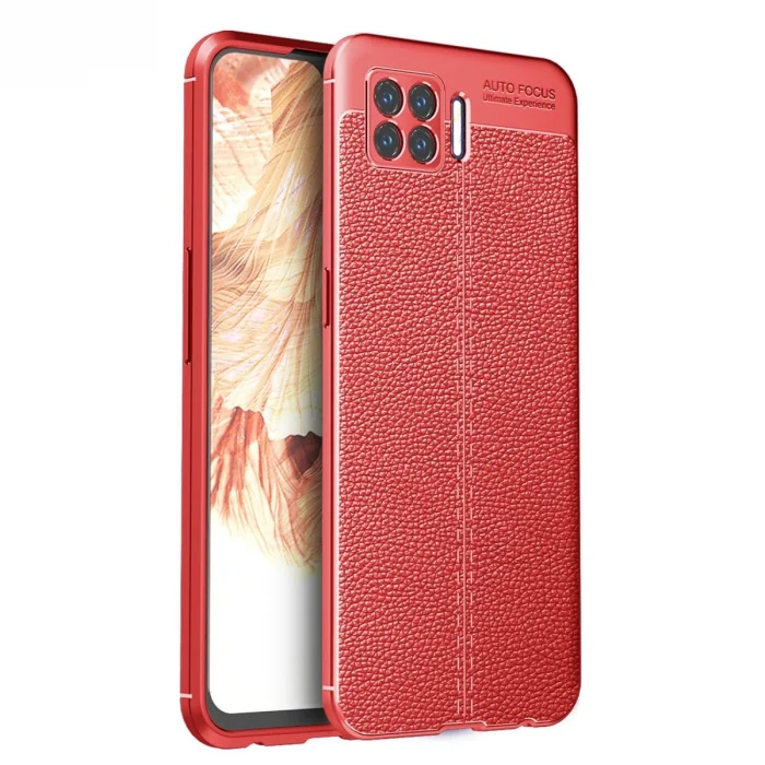 BUĞZ Oppo A73 Kılıf Auto Focus Kapak - Kırmızı