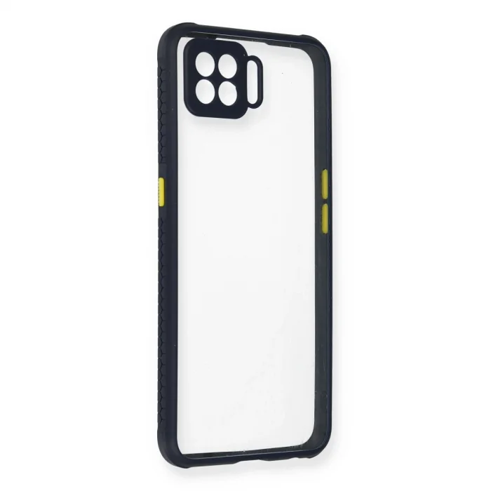 BUĞZ Oppo A73 Kılıf Miami Şeffaf Silikon - Lacivert