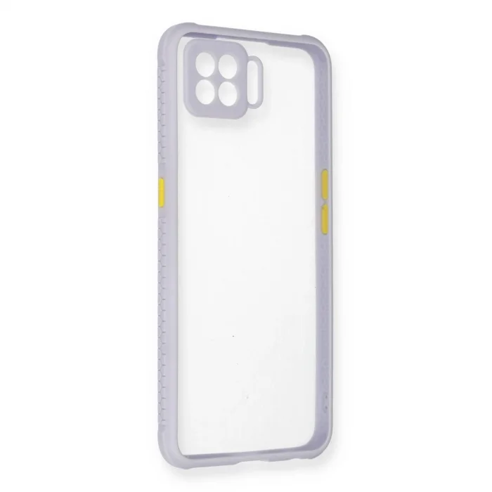 BUĞZ Oppo A73 Kılıf Miami Şeffaf Silikon - Lila