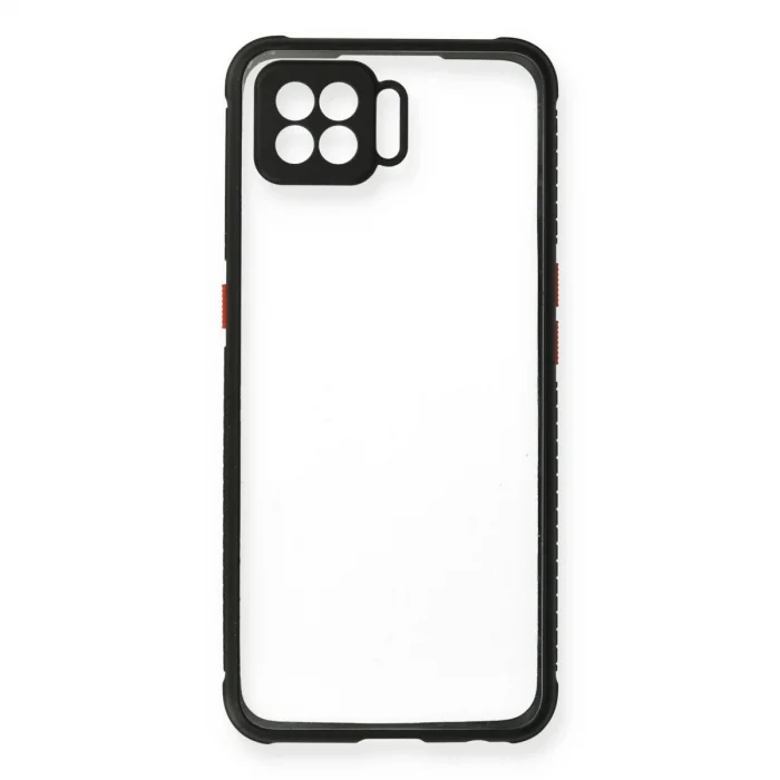 BUĞZ Oppo A73 Kılıf Miami Şeffaf Silikon - Siyah