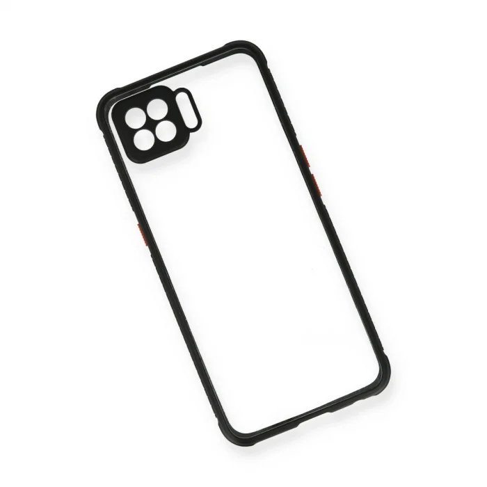 BUĞZ Oppo A73 Kılıf Miami Şeffaf Silikon - Siyah