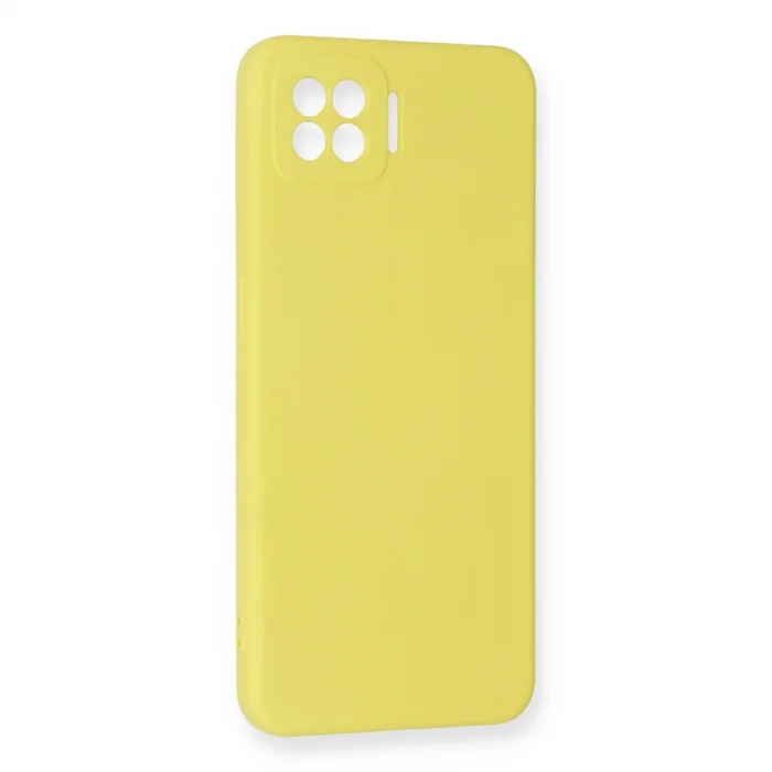 BUĞZ Oppo A73 Kılıf Nano İçi Kadife Silikon - Sarı