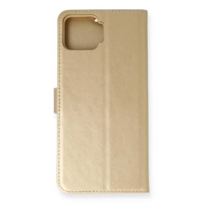 BUĞZ Oppo A73 Kılıf Trend S Plus Kapaklı Kılıf - Gold