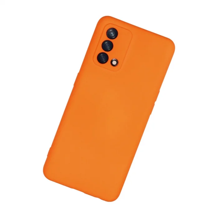 BUĞZ Oppo A74 4g Kılıf Nano İçi Kadife Silikon - Turuncu