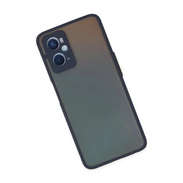 BUĞZ Oppo A96 Kılıf Montreal Silikon Kapak - Lacivert