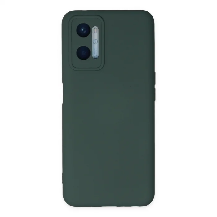 BUĞZ Oppo A96 Kılıf Nano İçi Kadife Silikon - Koyu Yeşil
