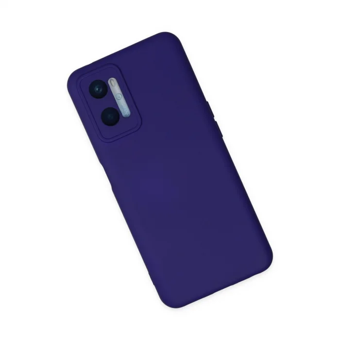 BUĞZ Oppo A96 Kılıf Nano İçi Kadife Silikon - Mor