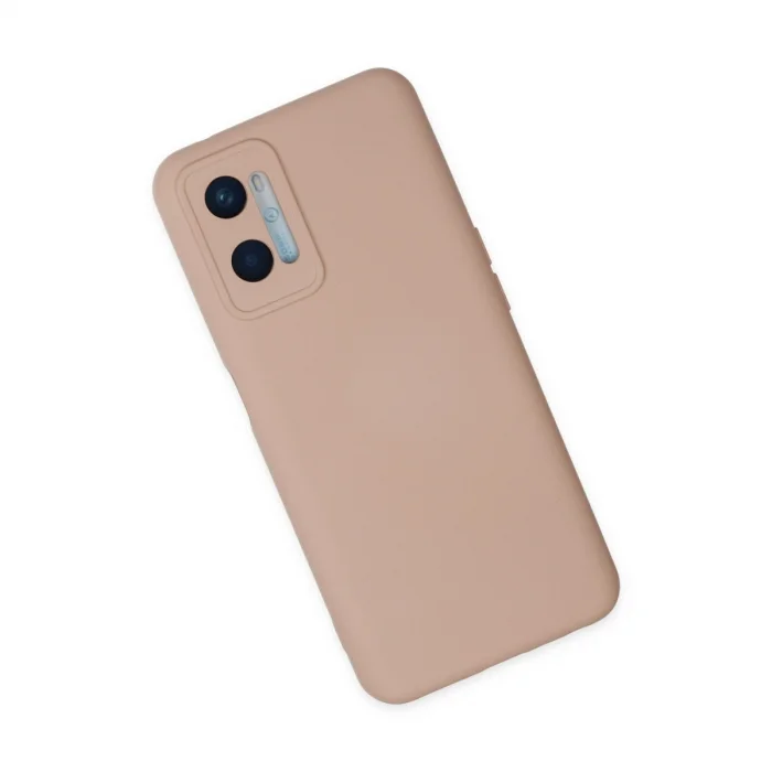 BUĞZ Oppo A96 Kılıf Nano İçi Kadife Silikon - Pudra