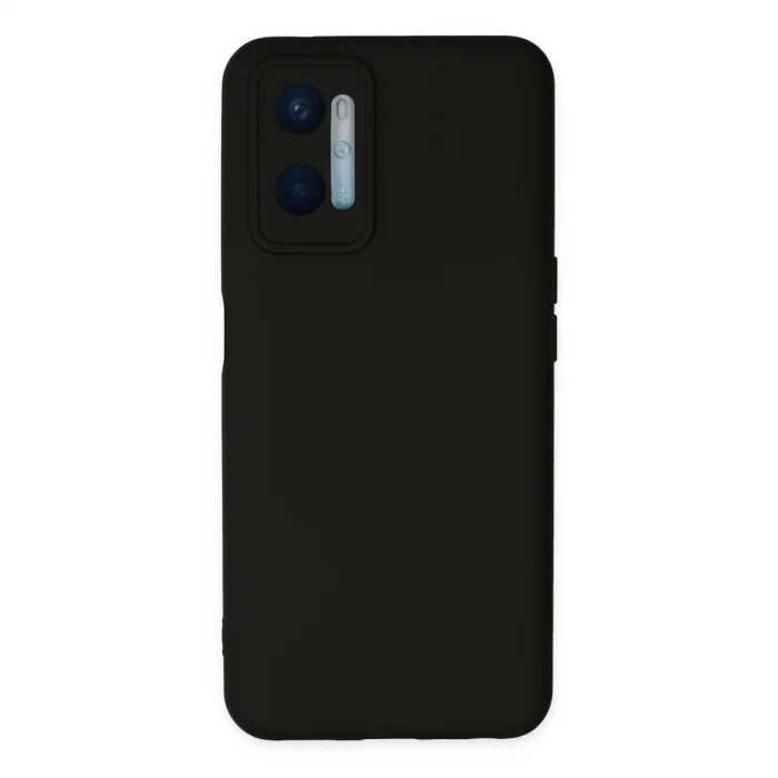 BUĞZ Oppo A96 Kılıf Nano İçi Kadife Silikon - Siyah