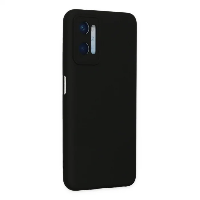 BUĞZ Oppo A96 Kılıf Nano İçi Kadife Silikon - Siyah