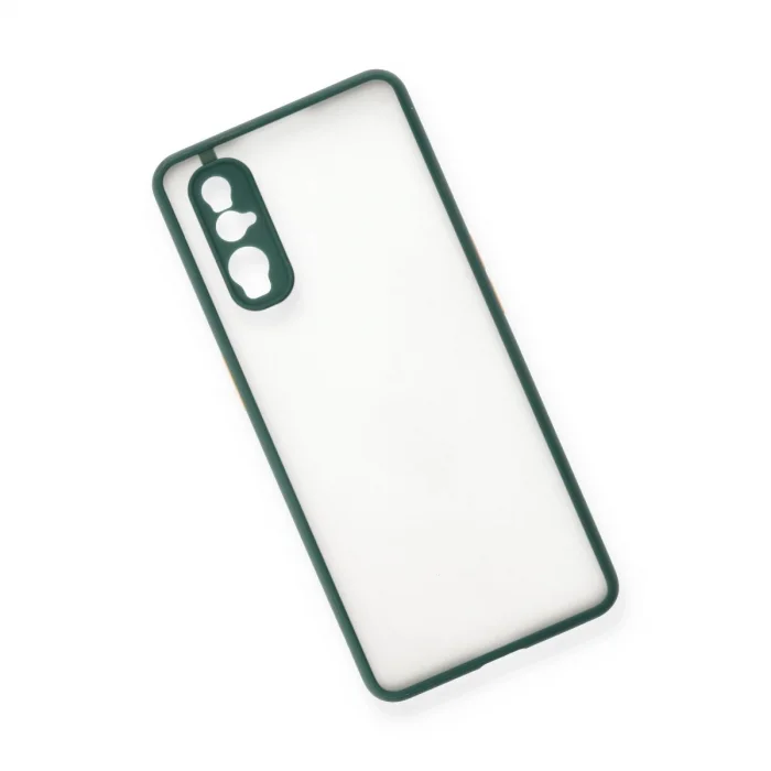 BUĞZ Oppo Find X2 Kılıf Montreal Silikon Kapak - Yeşil