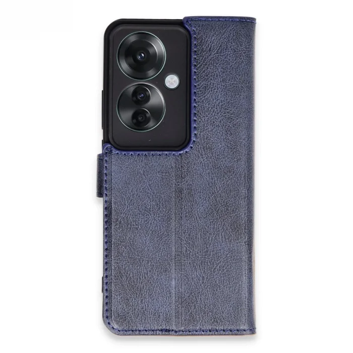 BUĞZ Oppo Reno 11f Kılıf Trend S Plus Kapaklı Kılıf - Lacivert