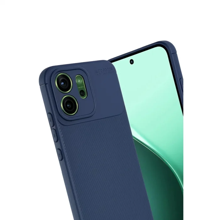 BUĞZ Oppo Reno 14 Auto Focus Karbon Kapak - Lacivert