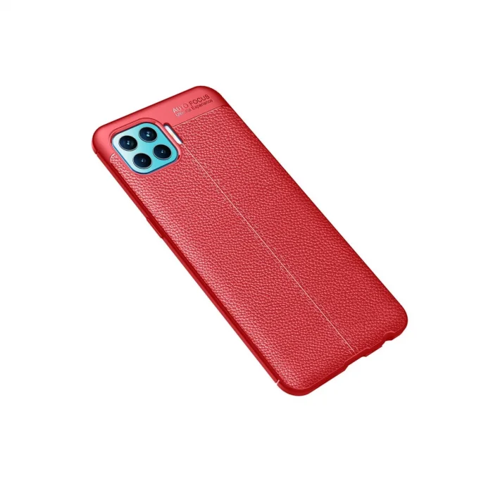 BUĞZ Oppo Reno 4 Lite Kılıf Auto Focus Kapak - Kırmızı