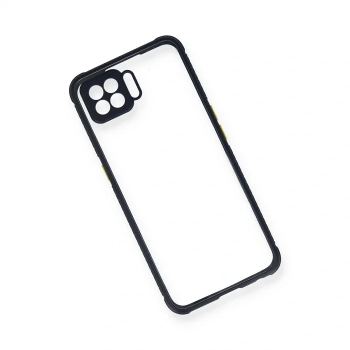 BUĞZ Oppo Reno 4 Lite Kılıf Miami Şeffaf Silikon - Lacivert