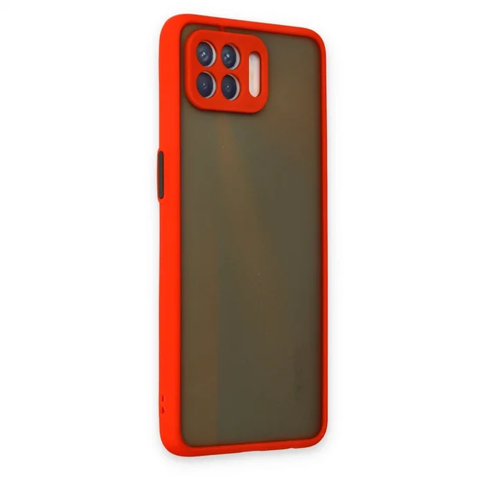 BUĞZ Oppo Reno 4 Lite Kılıf Montreal Silikon Kapak - Kırmızı