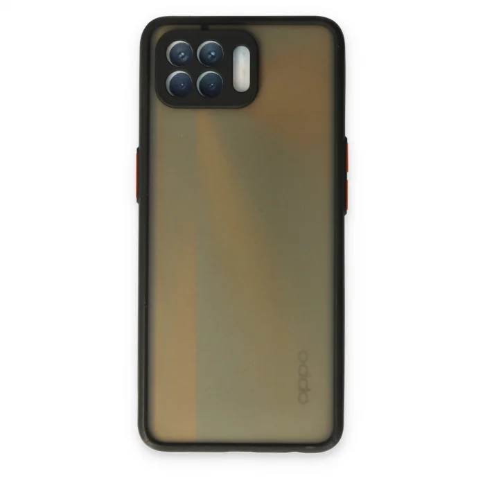 BUĞZ Oppo Reno 4 Lite Kılıf Montreal Silikon Kapak - Siyah