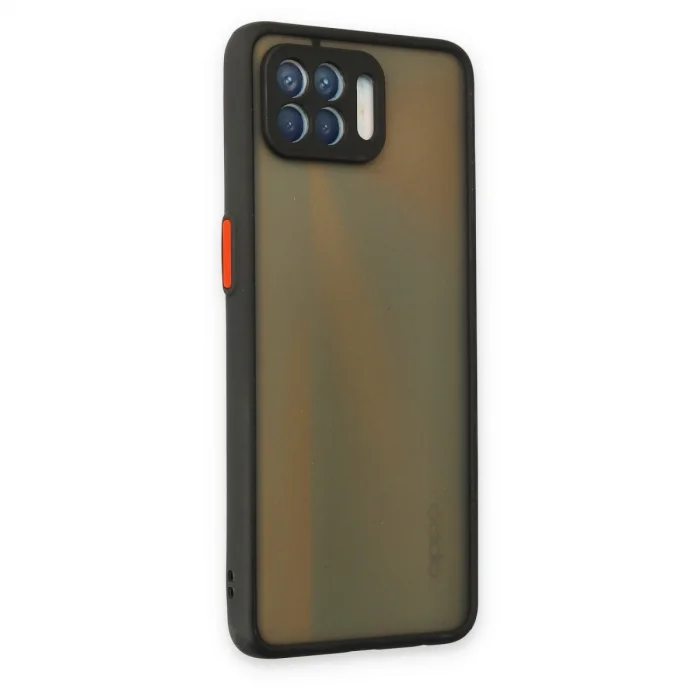 BUĞZ Oppo Reno 4 Lite Kılıf Montreal Silikon Kapak - Siyah
