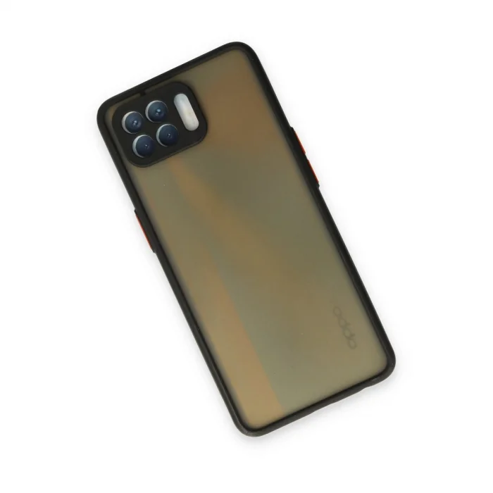 BUĞZ Oppo Reno 4 Lite Kılıf Montreal Silikon Kapak - Siyah
