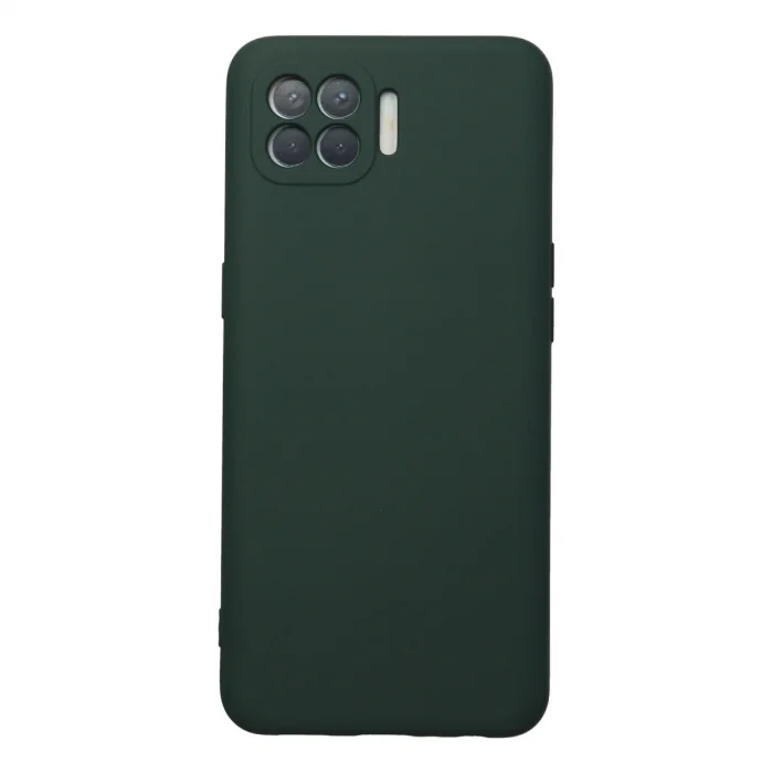 BUĞZ Oppo Reno 4 Lite Kılıf Nano İçi Kadife Silikon - Koyu Yeşil