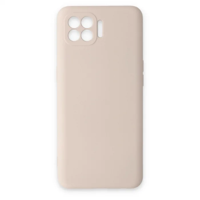 BUĞZ Oppo Reno 4 Lite Kılıf Nano İçi Kadife Silikon - Pudra