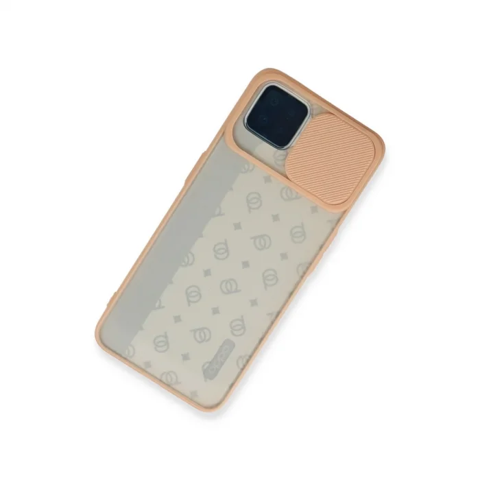 BUĞZ Oppo Reno 4 Lite Kılıf Palm Buzlu Kamera Sürgülü Silikon - Pembe