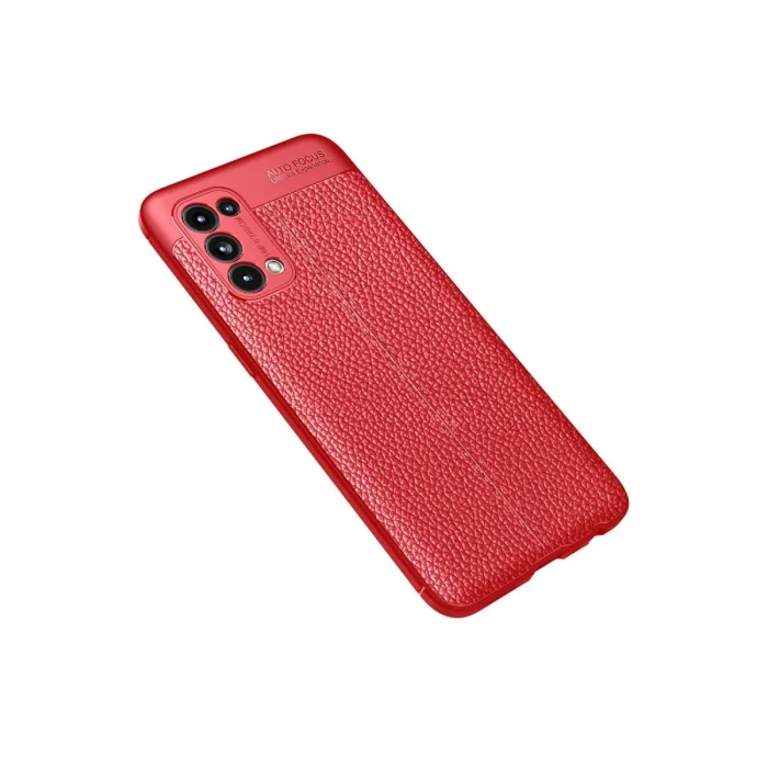 BUĞZ Oppo Reno 5 Kılıf Auto Focus Kapak - Kırmızı