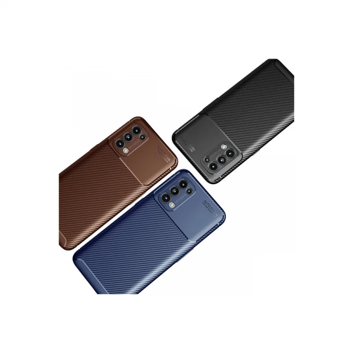 BUĞZ Oppo Reno 5 Kılıf Auto Focus Karbon Kapak - Lacivert