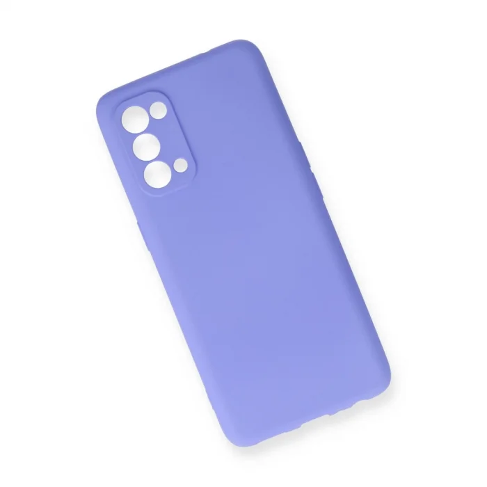 BUĞZ Oppo Reno 5 Kılıf First Silikon - Lila