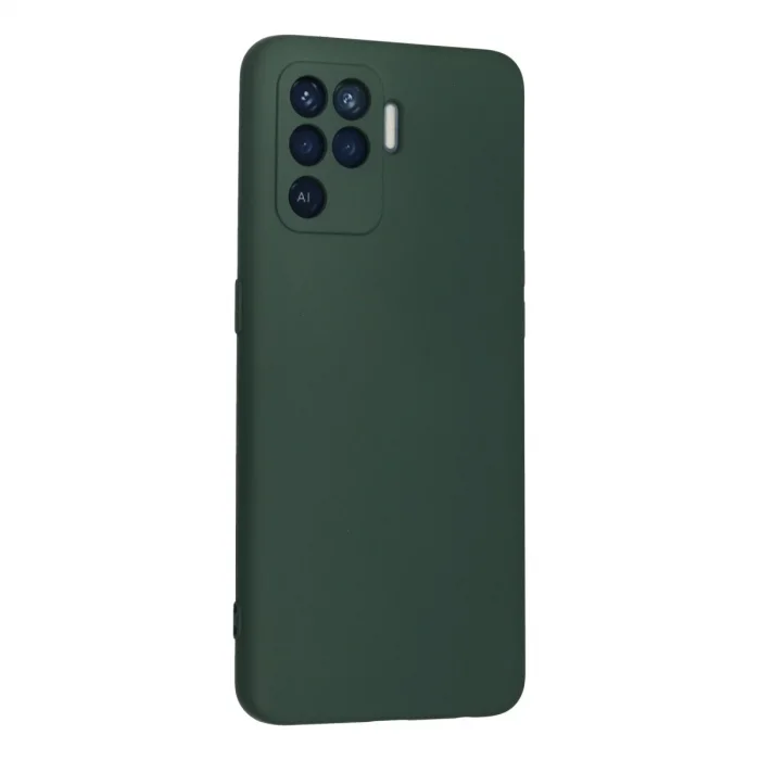 BUĞZ Oppo Reno 5 Lite Kılıf Nano İçi Kadife Silikon - Koyu Yeşil