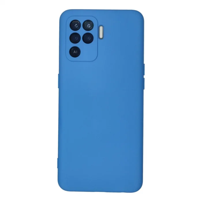 BUĞZ Oppo Reno 5 Lite Kılıf Nano İçi Kadife Silikon - Mavi