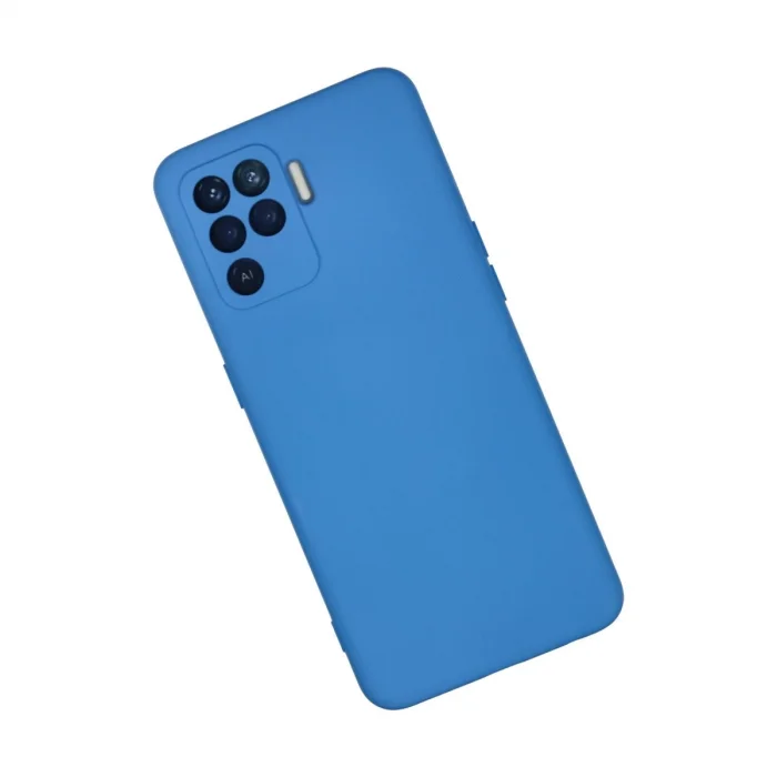 BUĞZ Oppo Reno 5 Lite Kılıf Nano İçi Kadife Silikon - Mavi