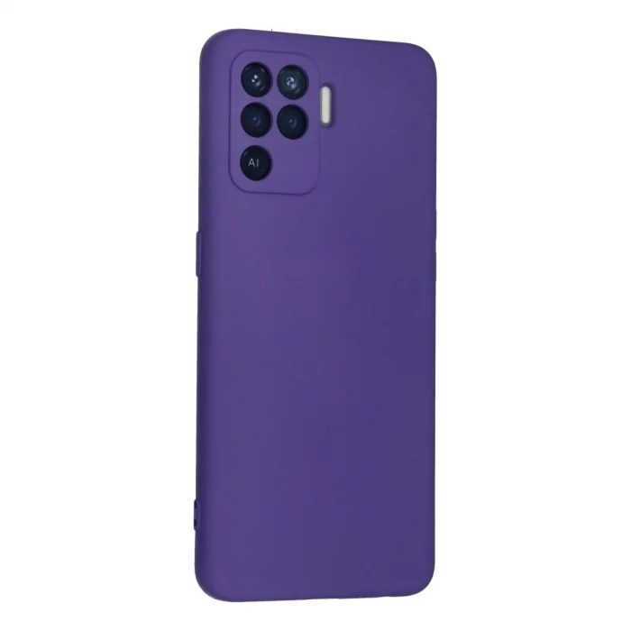 BUĞZ Oppo Reno 5 Lite Kılıf Nano İçi Kadife Silikon - Mor