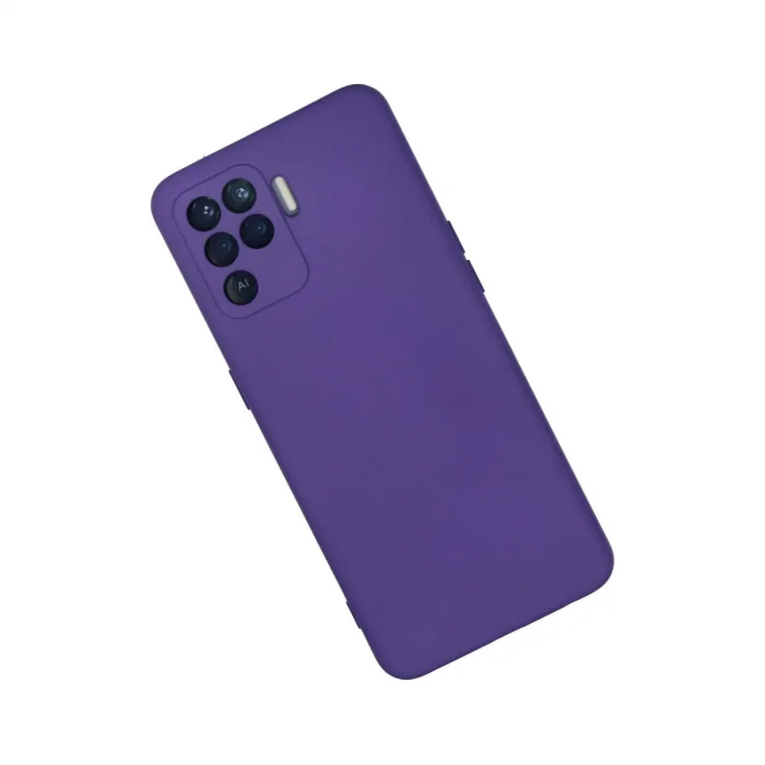 BUĞZ Oppo Reno 5 Lite Kılıf Nano İçi Kadife Silikon - Mor