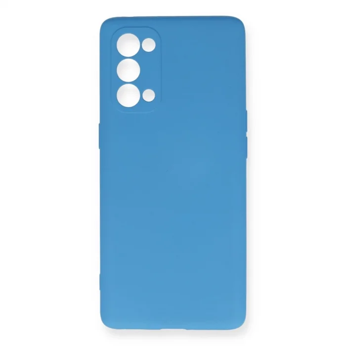 BUĞZ Oppo Reno 5 Pro Kılıf Nano İçi Kadife Silikon - Mavi