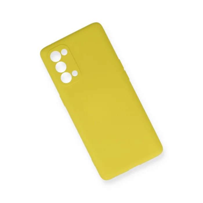 BUĞZ Oppo Reno 5 Pro Kılıf Nano İçi Kadife Silikon - Sarı