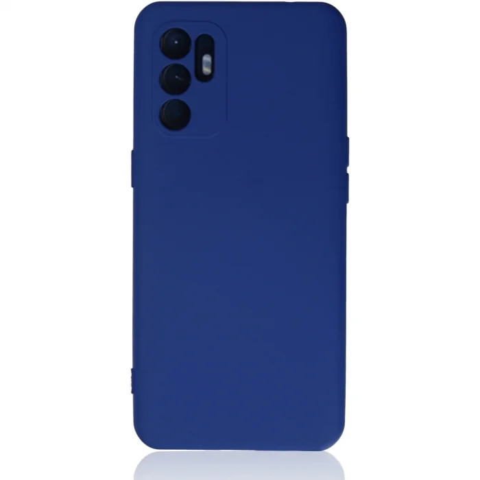 BUĞZ Oppo Reno 6 Kılıf Nano İçi Kadife Silikon - Mavi