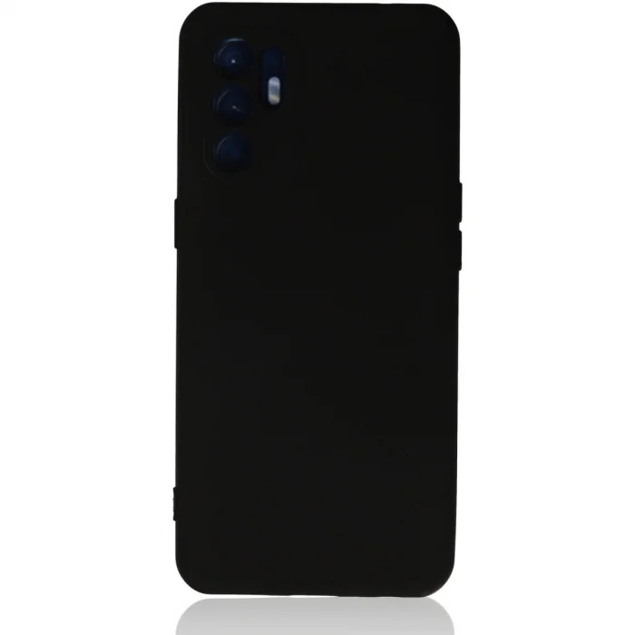 BUĞZ Oppo Reno 6 Kılıf Nano İçi Kadife Silikon - Siyah