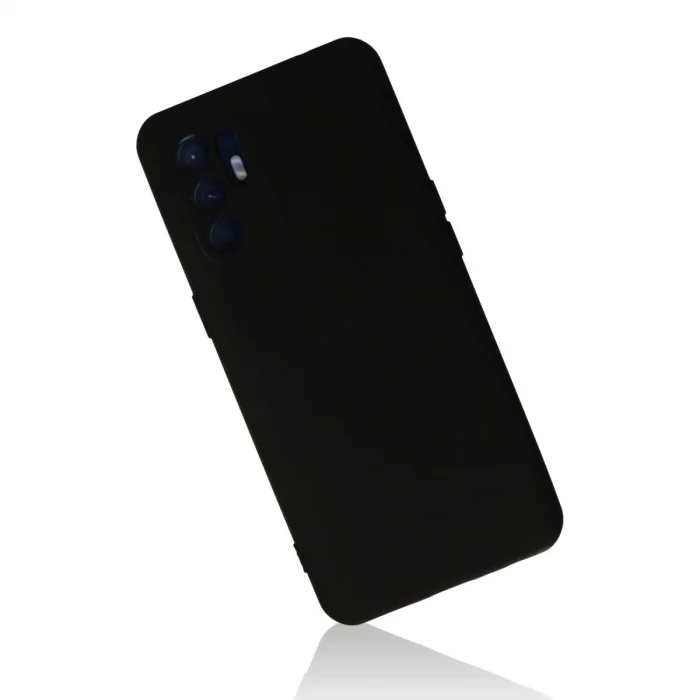 BUĞZ Oppo Reno 6 Kılıf Nano İçi Kadife Silikon - Siyah