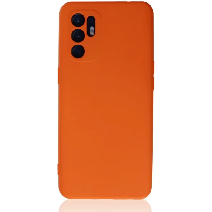 BUĞZ Oppo Reno 6 Kılıf Nano İçi Kadife Silikon - Turuncu