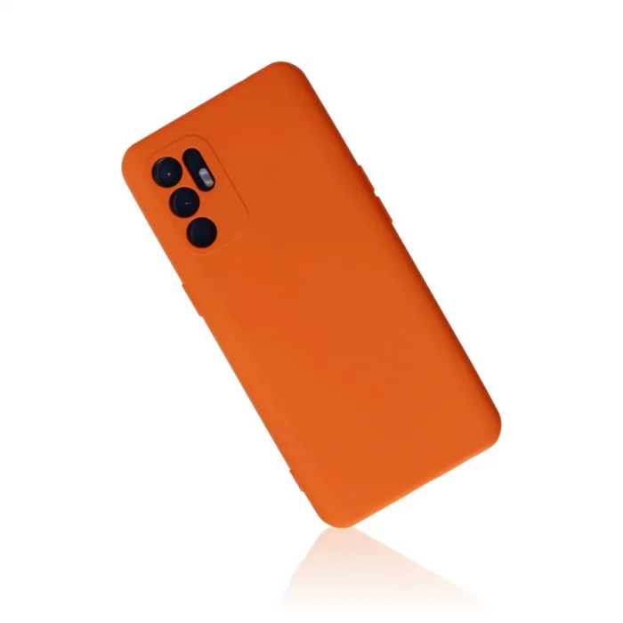 BUĞZ Oppo Reno 6 Kılıf Nano İçi Kadife Silikon - Turuncu